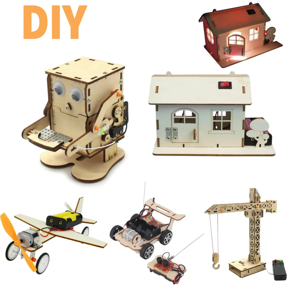 Science Project Robot - Robot Eating Coin Wooden DIY Educational