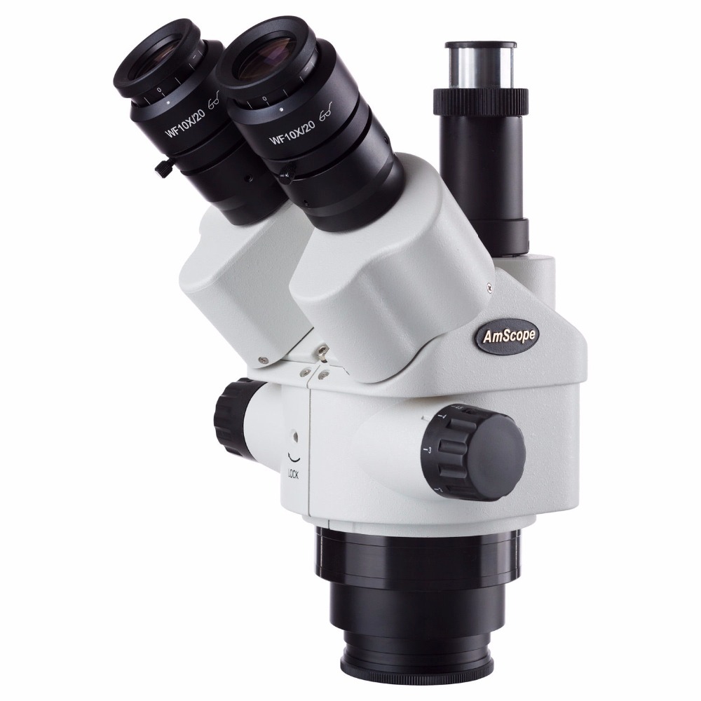 Amscope Microscope Stereo 7X-45X - AmScope 7X-45X Simul Focal Trinocular Zoom