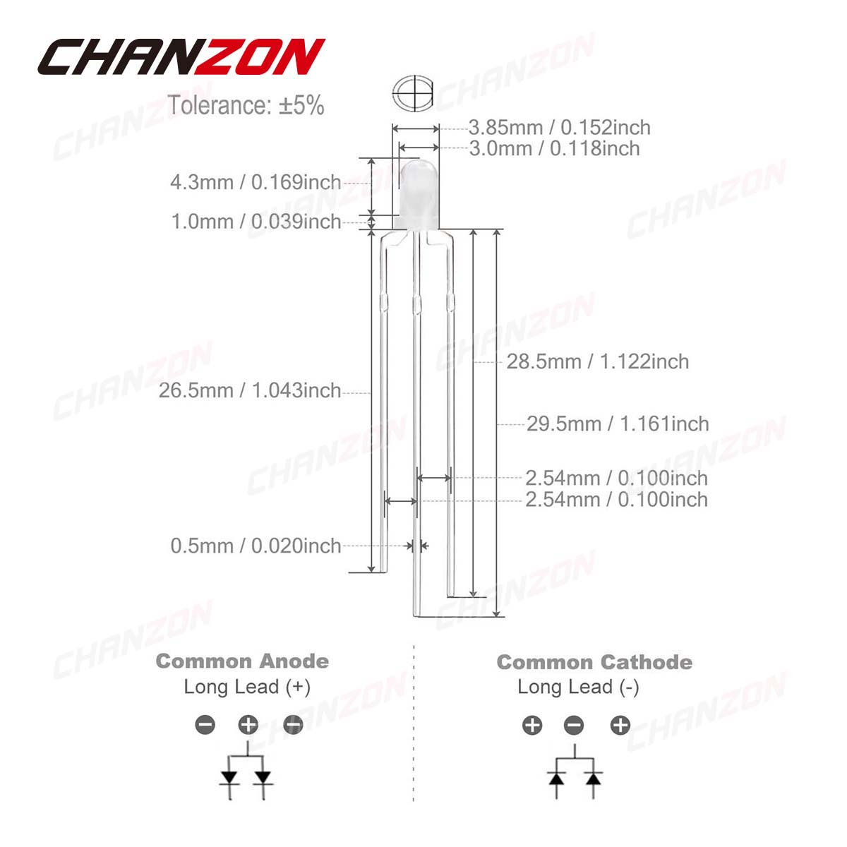 Bicolor 3 mm LED Light Emittin - Science And Hobby 评论和价格