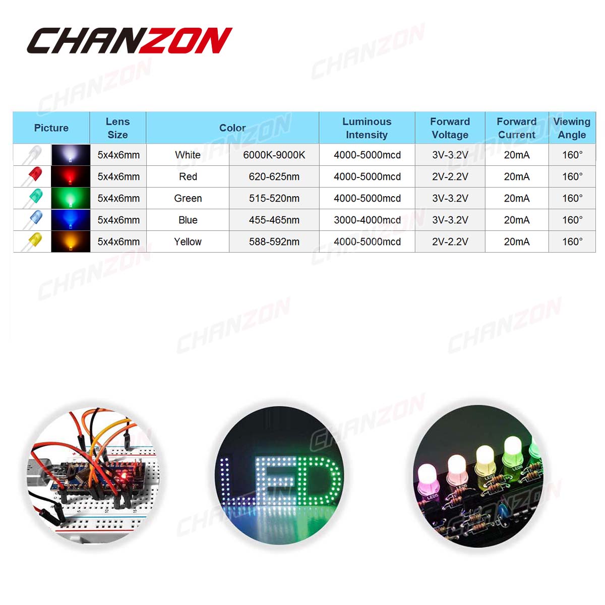 100Pcs 5mm Oval LED Diode 546  - Science And Hobby 评论和价格
