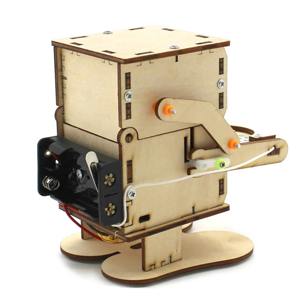 Robot Eating Coin Wooden DIY E - Science Project Robot 评论和价格