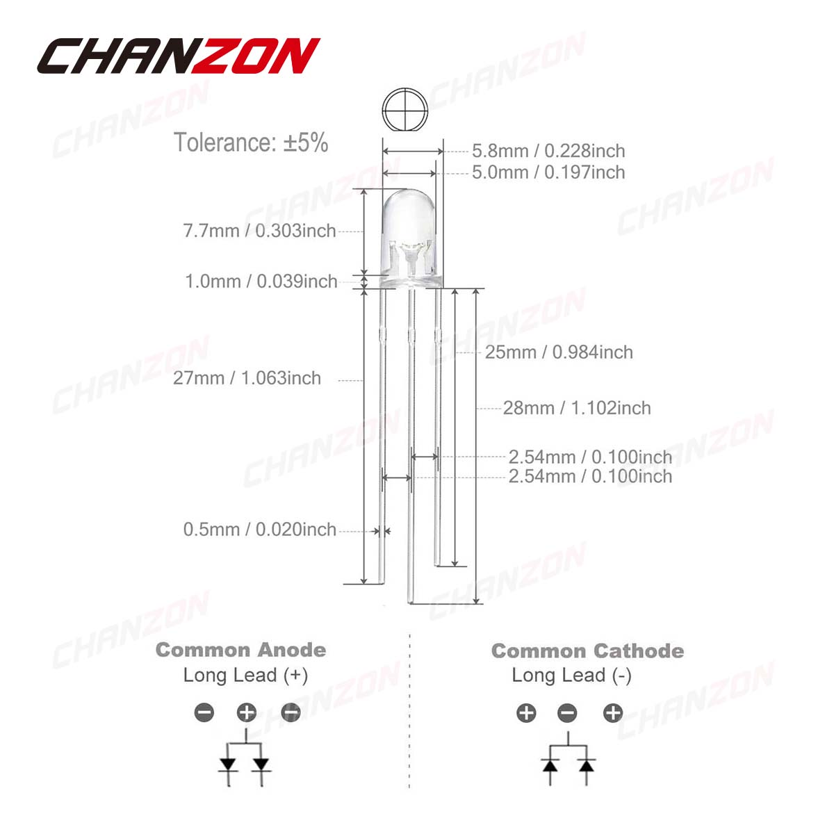 100pcs 5 mm LED Light Emitting - Science And Hobby 评论和价格